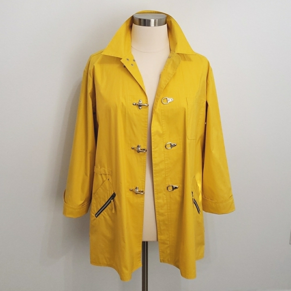 Vintage EMANUEL UNGARO Yellow Raincoat, Women's: Oversized Medium, $200